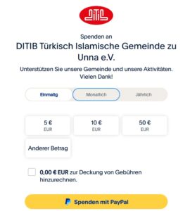DITIB-Unna-Paypal