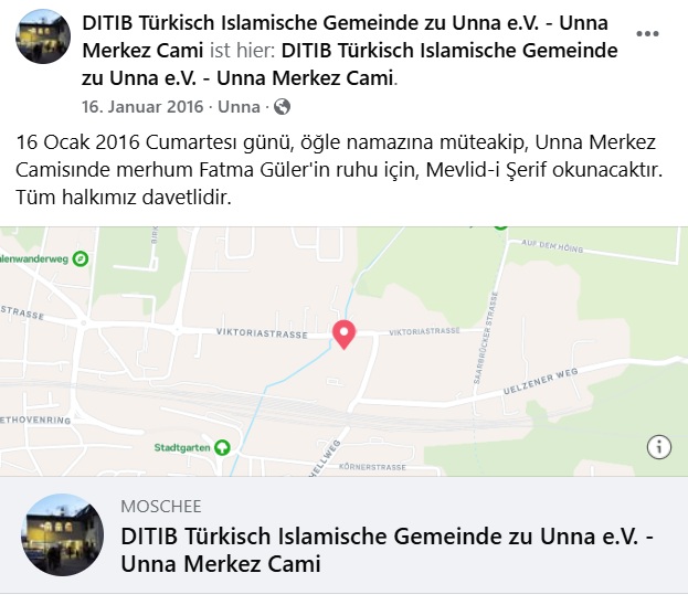Fatma Güler'in ruhu için, Mevlid-i Şerif