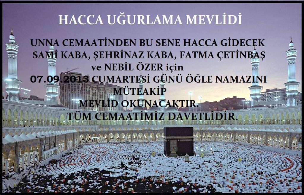 Hacca Uğurlama Mevlidi 2013
