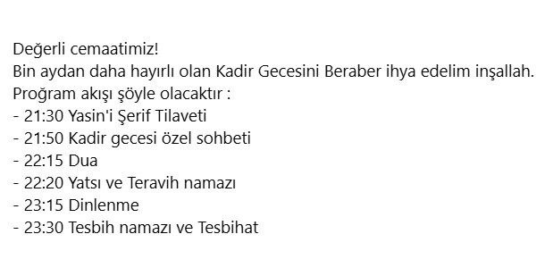 Kadir Gecesi - Unna - 2023