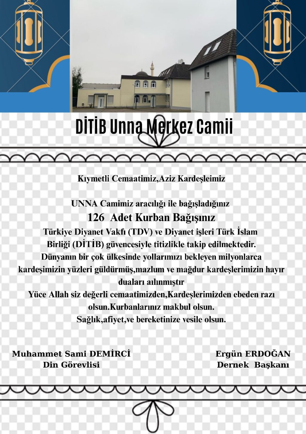 Kurban 2025 Unna - 126 Adet Kurban Bağışı