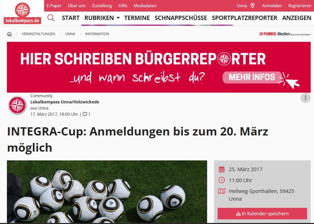 INTEGRA-Cup 2017 - Unna