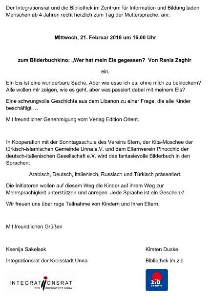 Tag der Muttersprache - Unna - 2018
