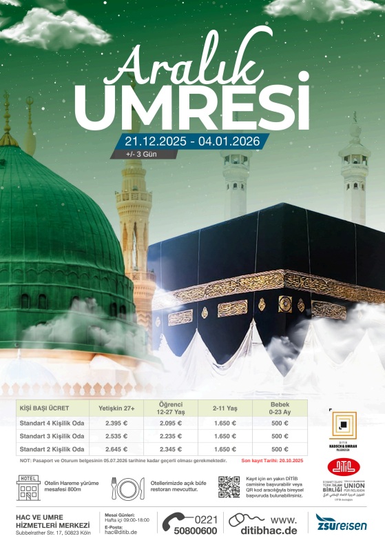 Aralik Ümresi 2025/2026 Umrah im Winter 2025/2026