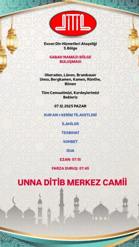 07.12.2025 - Sabah namazı bölge buluşması - Unna