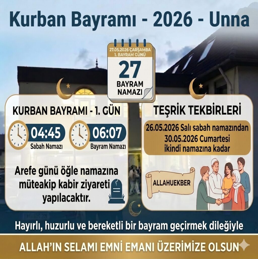 Kurban Bayramı – 2026 – Unna