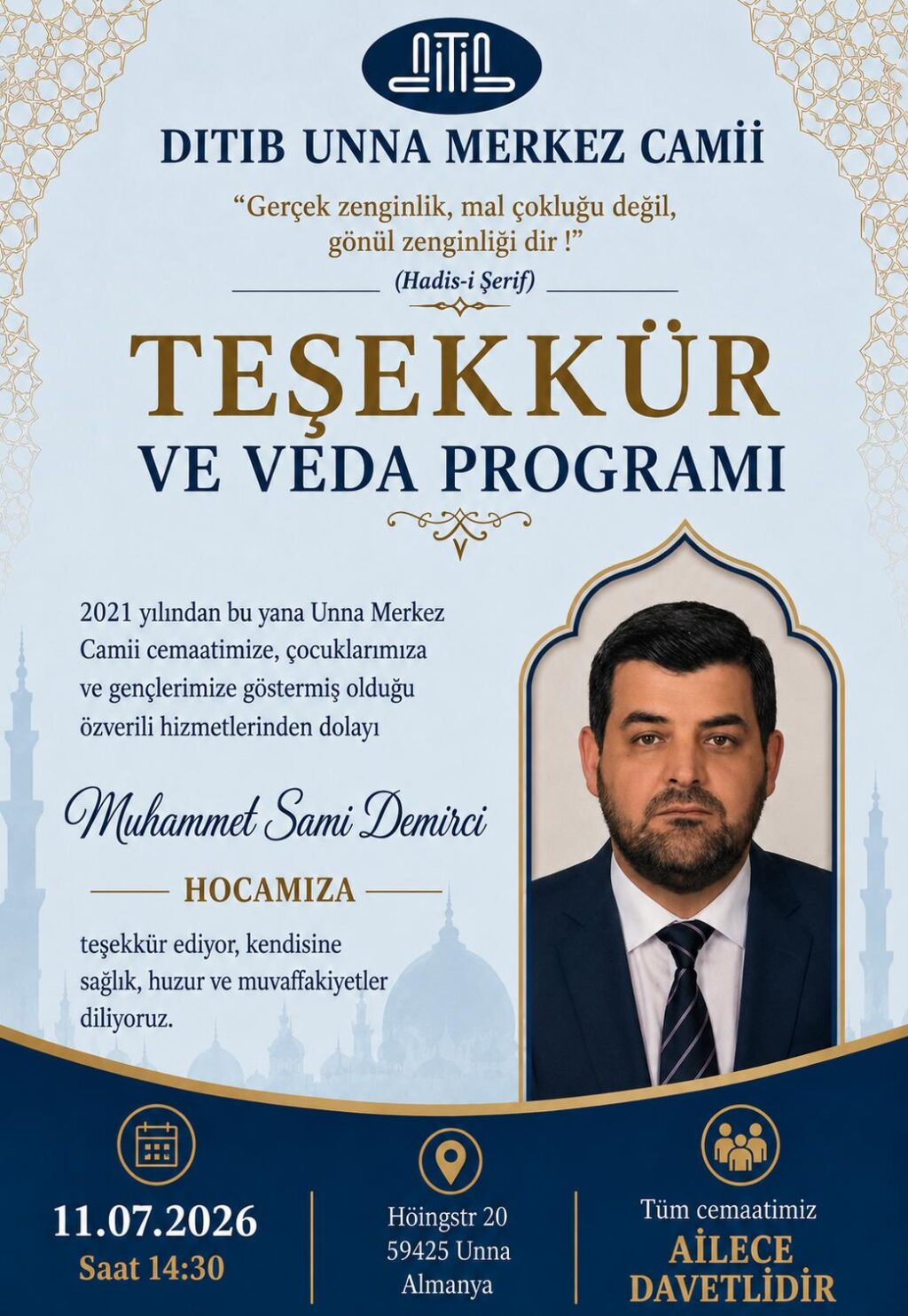 Muhammet Sami Demirci - Teşekkür ve Veda Programi!