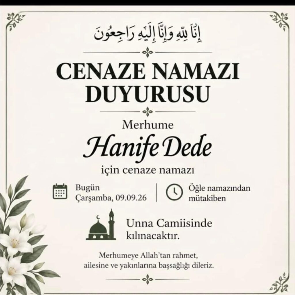 Hanife Dede vefat etmiştir